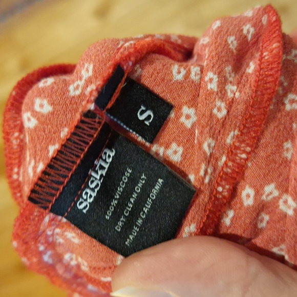 Reformation Saskia Red Ditsy Floral Maxi Dress Size Small Made In California - Picture 10 of 12